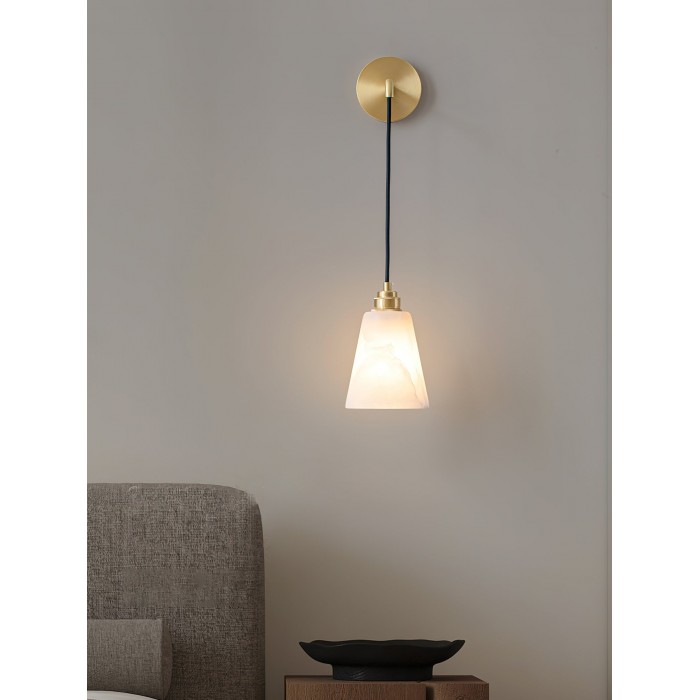 Lampada da parete a goccia in alabastro HL2956