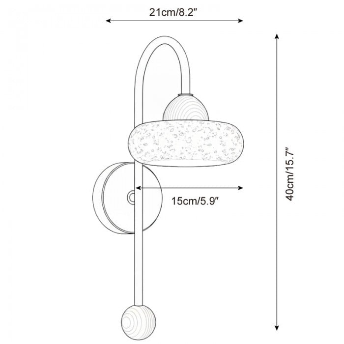 Lampada da parete Elaro HL2820