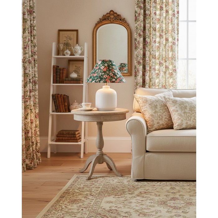 Tafellamp met groenblijvende bloemenprint HL2880