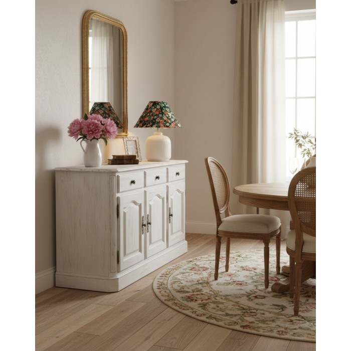 Tafellamp met groenblijvende bloemenprint HL2880