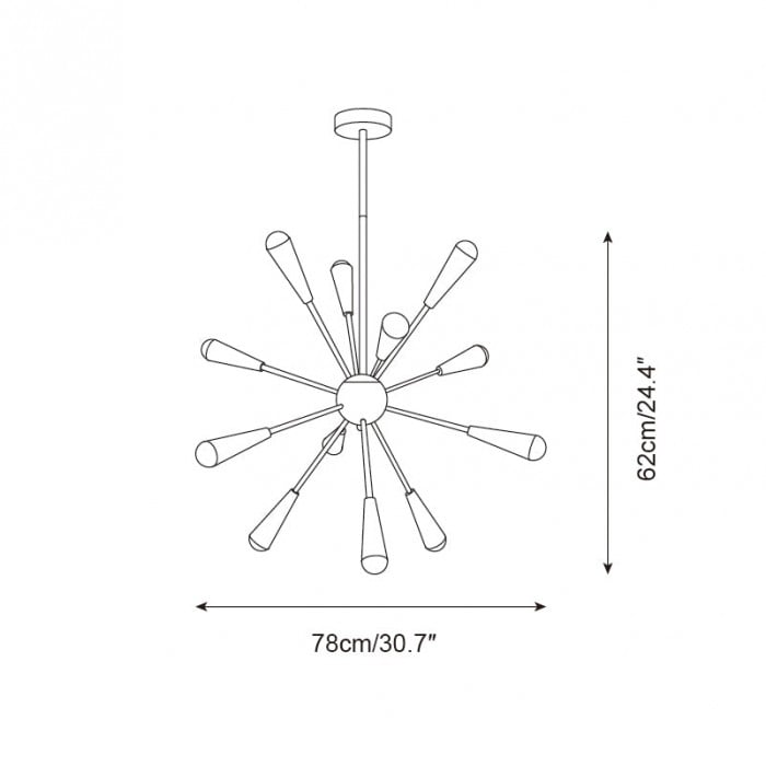 Vuurwerk kroonluchter HL2635