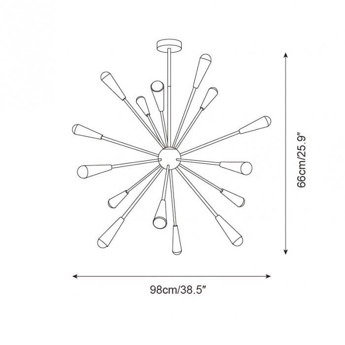 Vuurwerk kroonluchter HL2635