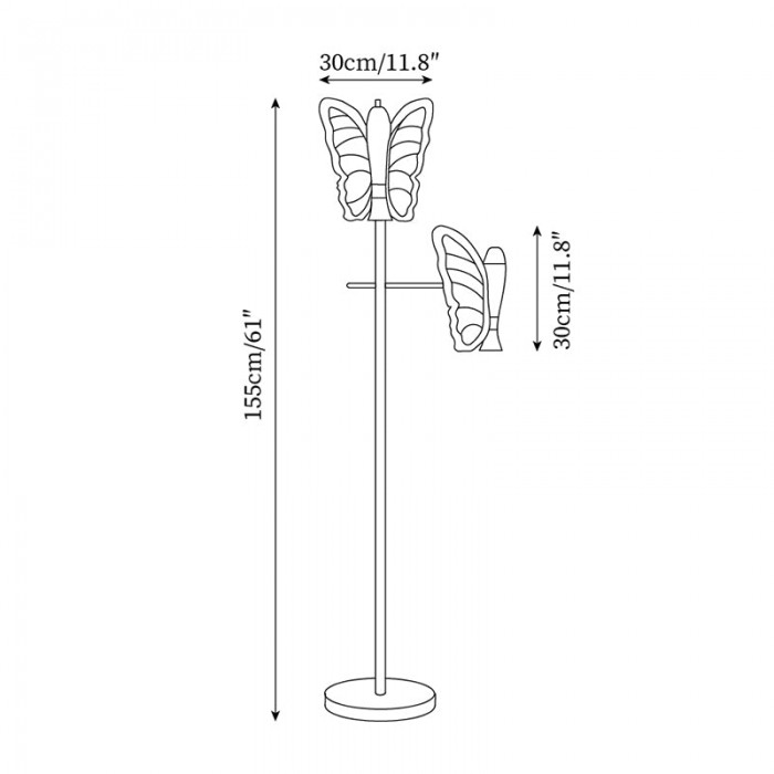 Galileo Schmetterlings-Stehlampe HL2565