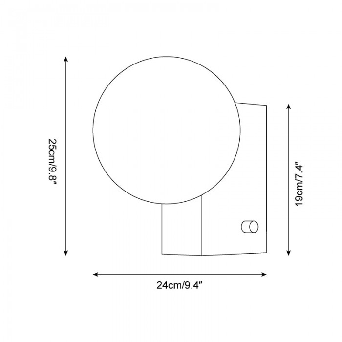 Glowen wandlamp HL2714