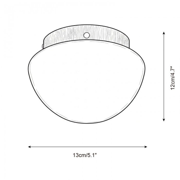 Honingkleurige koepelvormige plafondlamp HL2870