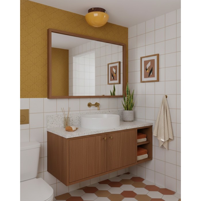 Honingkleurige koepelvormige plafondlamp HL2870