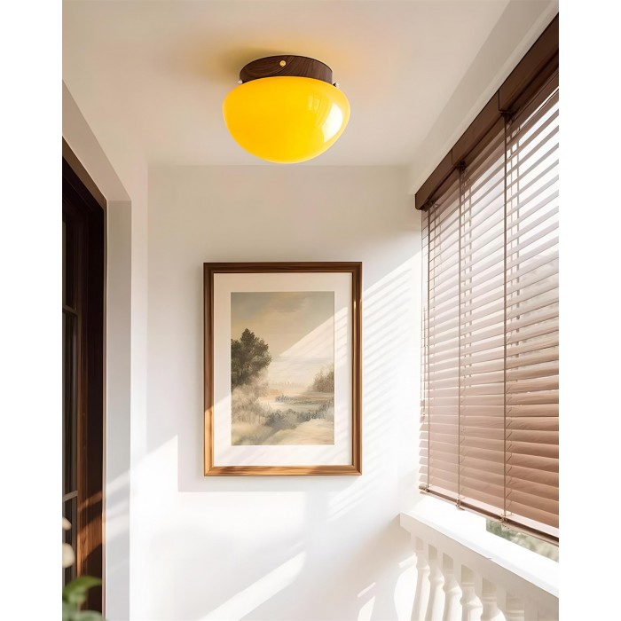 Honingkleurige koepelvormige plafondlamp HL2870