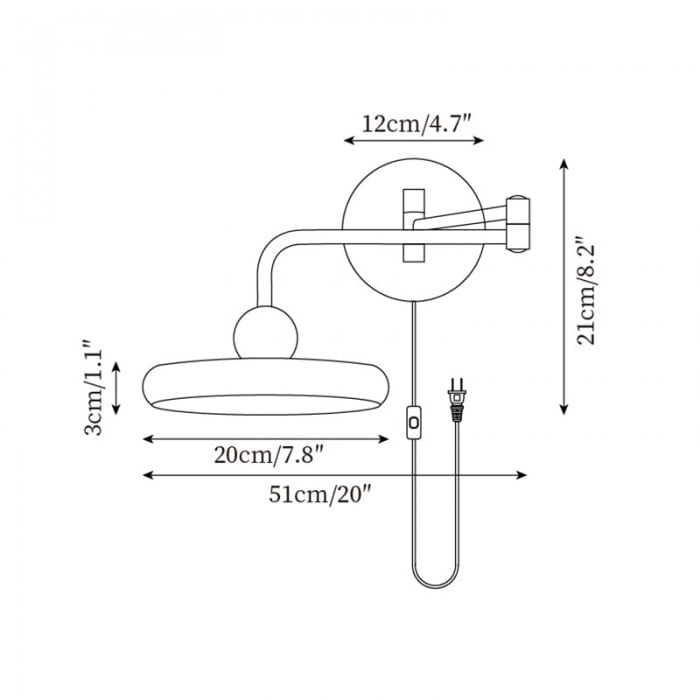 Karlin Stekker Wandlamp HL2574