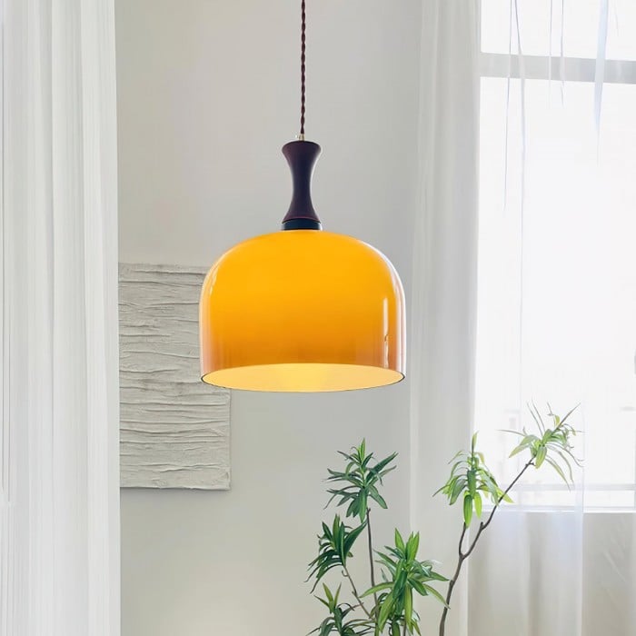 Lampada a sospensione Lacey Glass con spina HL2667