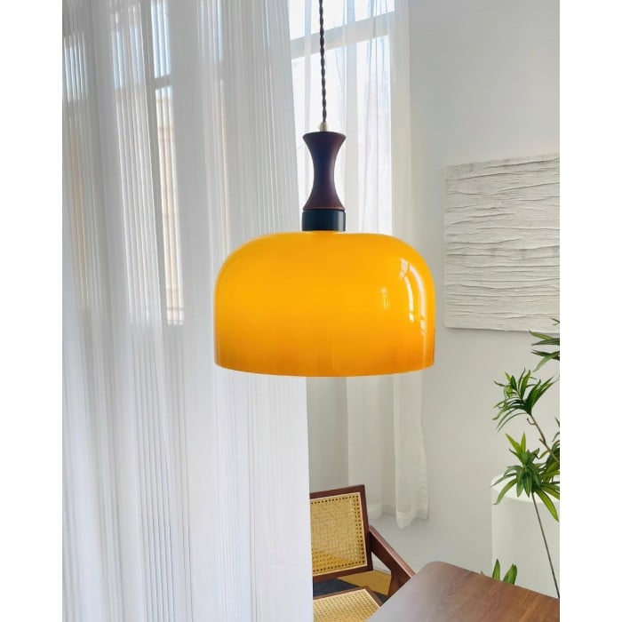 Lampada a sospensione Lacey Glass con spina HL2667