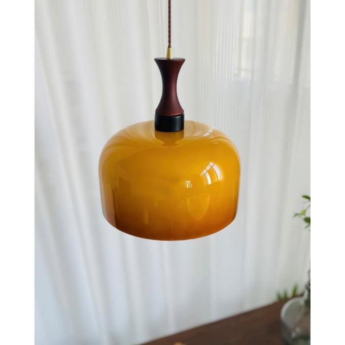 Lampada a sospensione Lacey Glass con spina HL2667