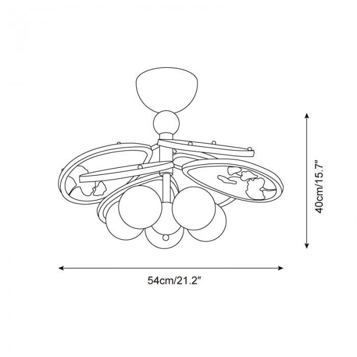 Leafora plafondlamp HL2715