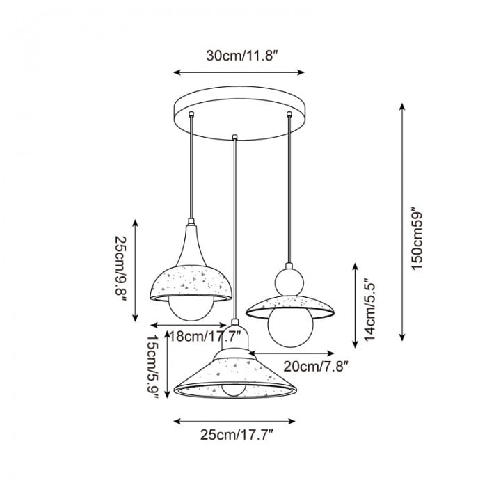 Lampada a sospensione Modiva HL2731