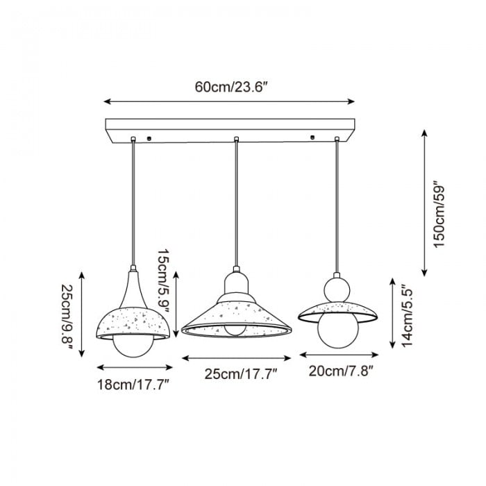 Lampada a sospensione Modiva HL2731