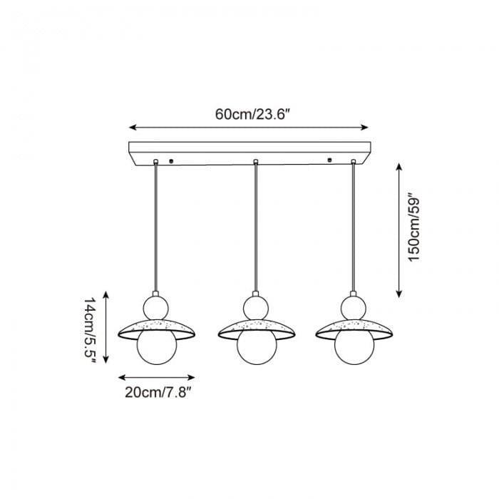 Lampada a sospensione Modiva HL2731
