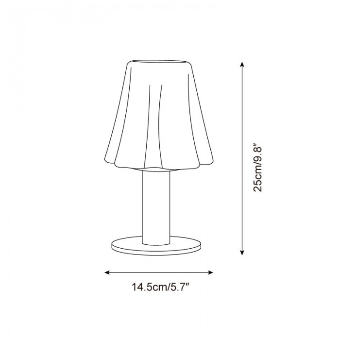 Moskleurige tafellamp HL2662