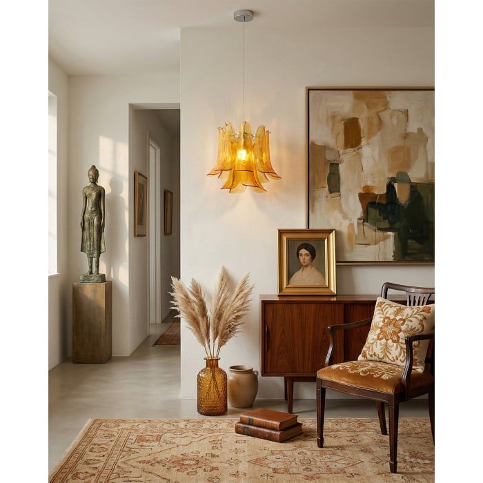 Lampada a sospensione Murava in vetro HL2899