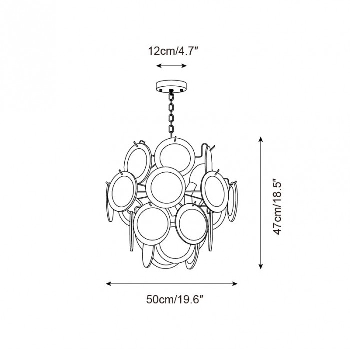 Neuvy glazen kroonluchter HL2633