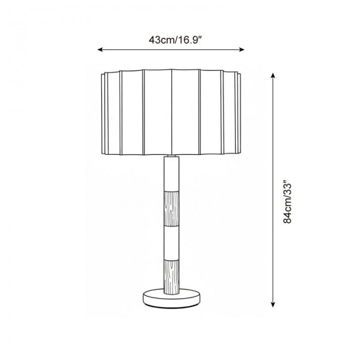 Plisserad Grove bordslampa HL2769