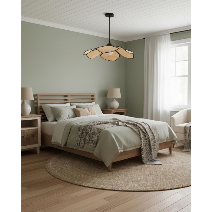 Suspension en pétales de raphia HL2804