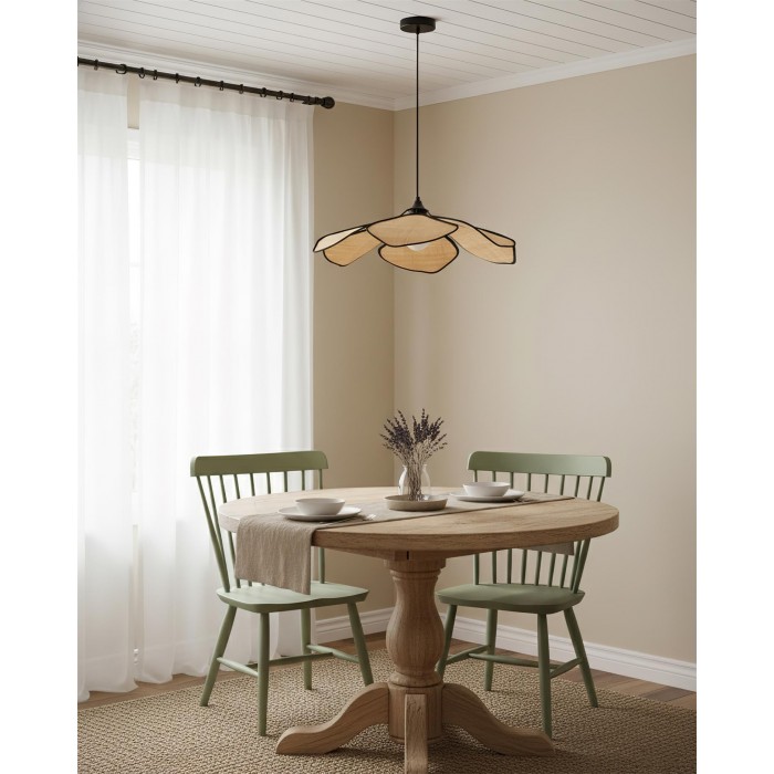 Suspension en pétales de raphia HL2804