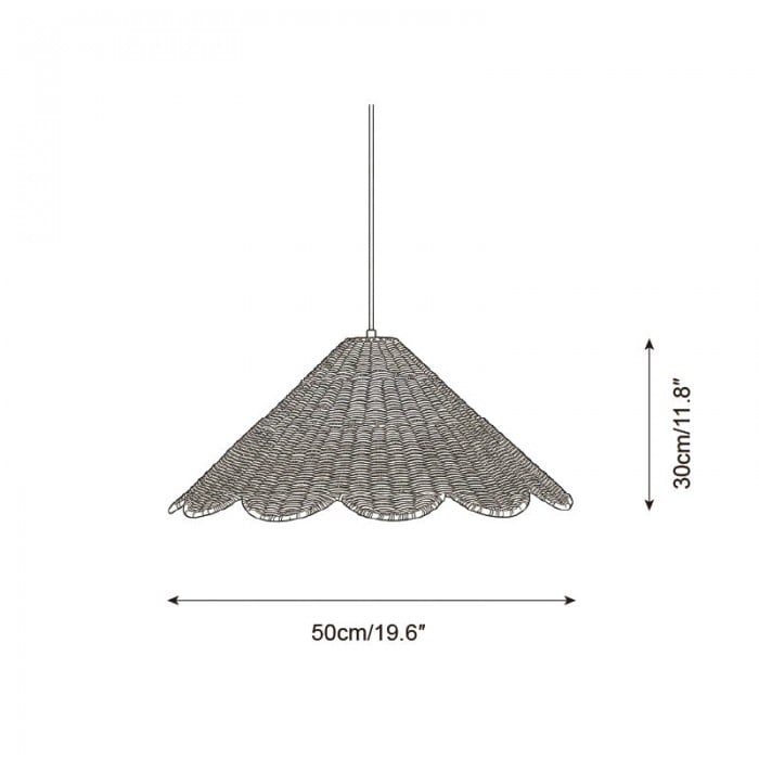 Hanglamp met geschulpte rand HL2862