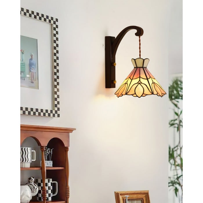 Serena Tiffany wandlamp met stekker HL2613