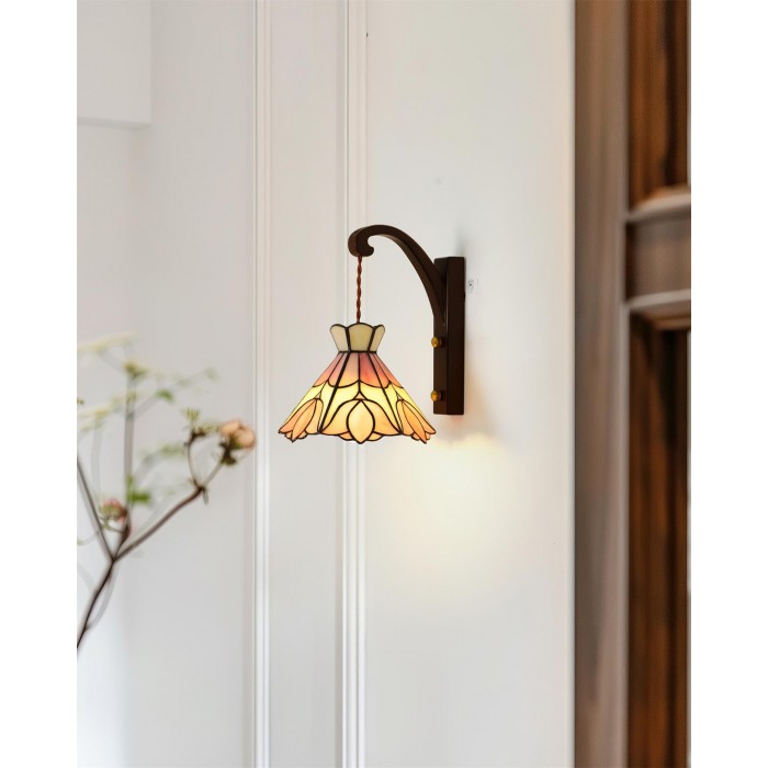 Serena Tiffany wandlamp met stekker HL2613