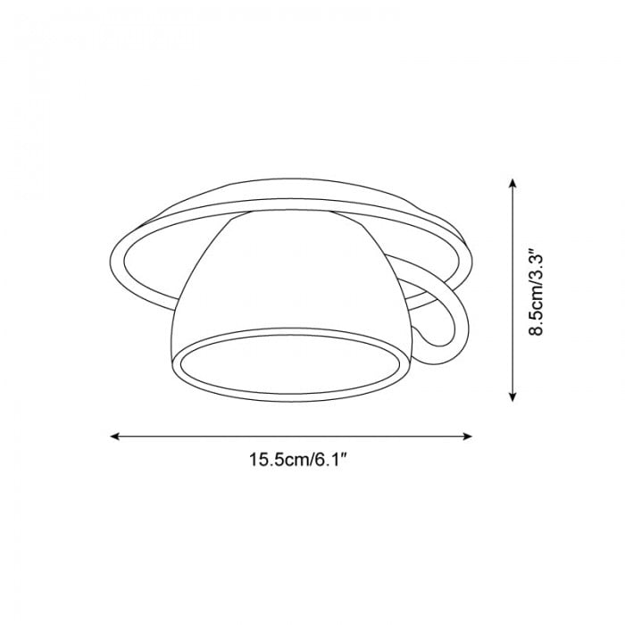 Plafondlamp in theekopvorm HL2683