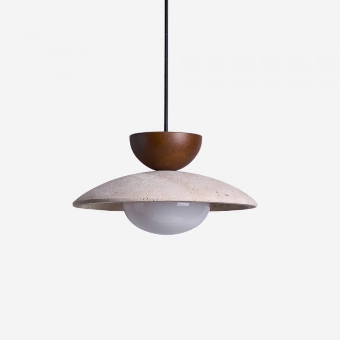 Lampada a sospensione Tia in travertino HL2560