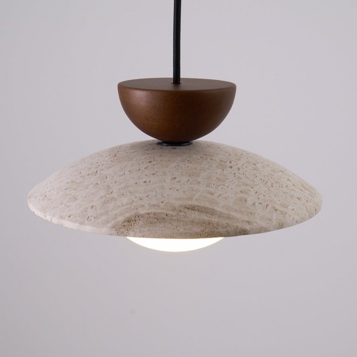 Lampada a sospensione Tia in travertino HL2560