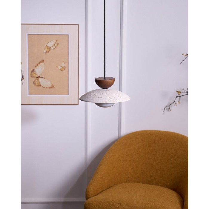 Lampada a sospensione Tia in travertino HL2560