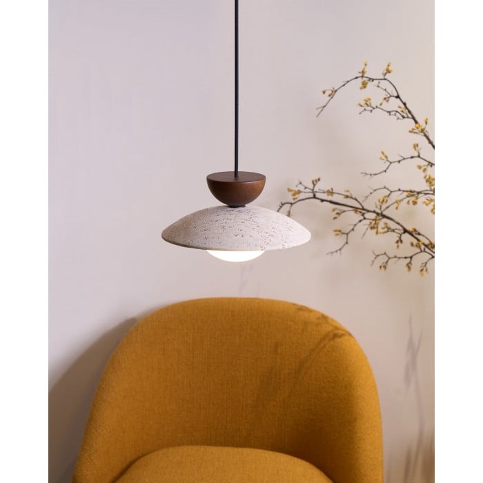 Lampada a sospensione Tia in travertino HL2560