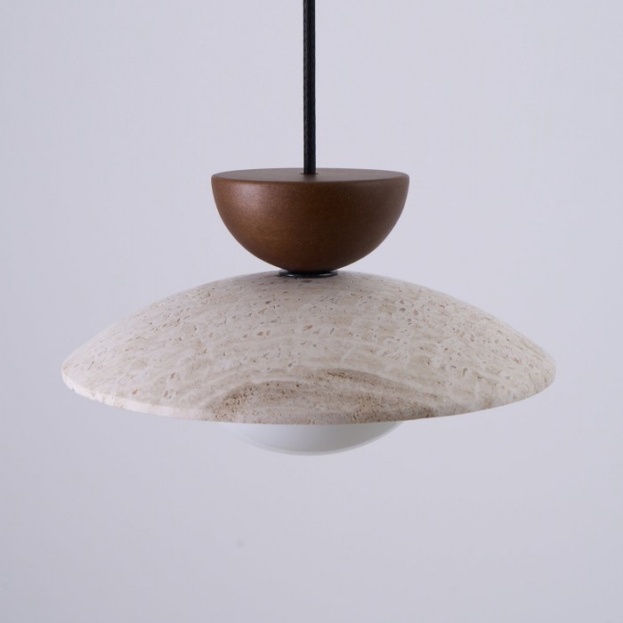 Lampada a sospensione Tia in travertino HL2560
