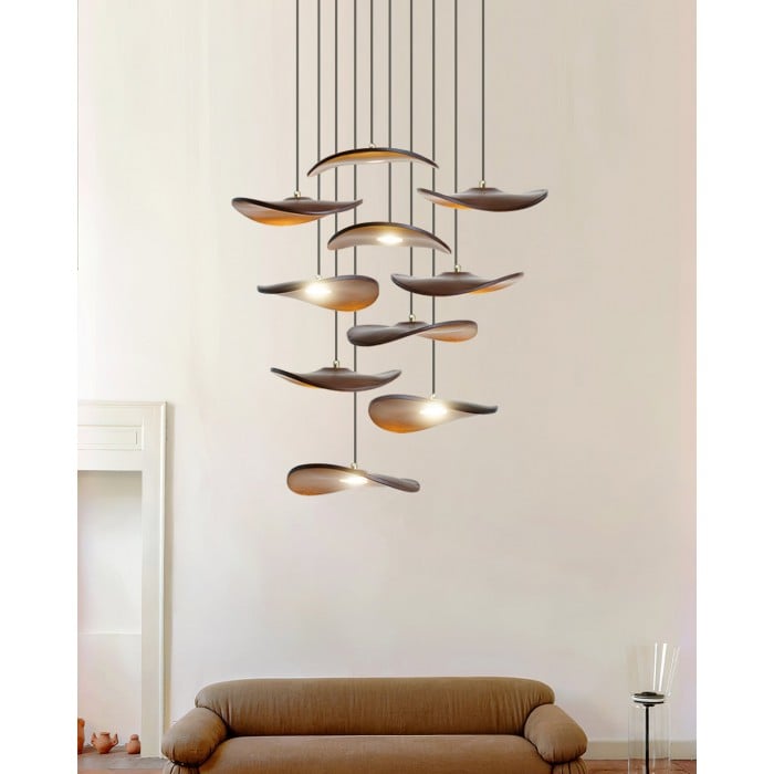 Kroonluchter van Twisora-hout HL2744