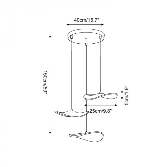 Kroonluchter van Twisora-hout HL2744