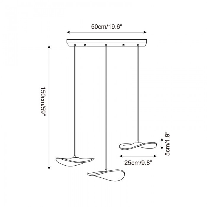Kroonluchter van Twisora-hout HL2744