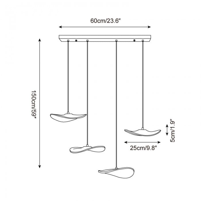 Kroonluchter van Twisora-hout HL2744