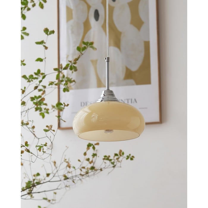 Lampada a sospensione color vaniglia HL2791