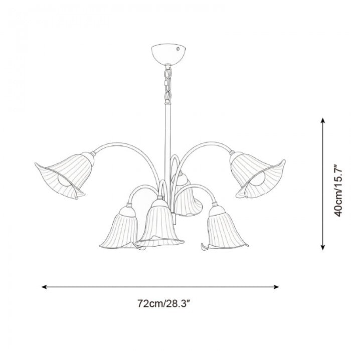 Vellina bloemblaadjeskroonluchter HL2835