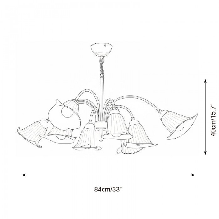 Vellina bloemblaadjeskroonluchter HL2835