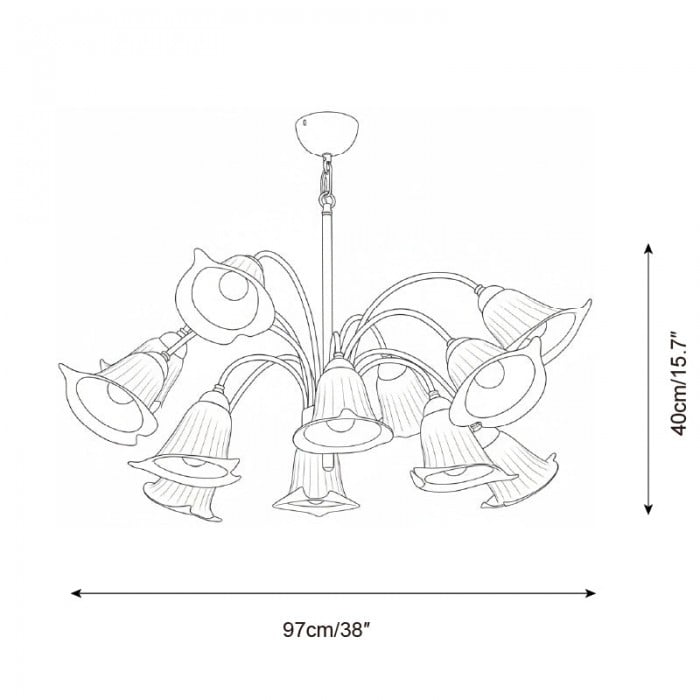 Vellina bloemblaadjeskroonluchter HL2835