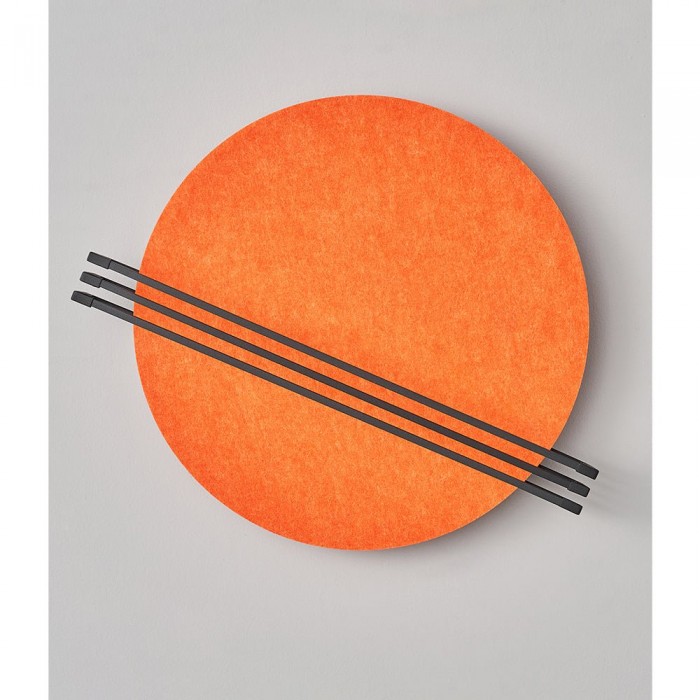 Abstracte wandlamp met zonsopgangmotief van vilt HL2934