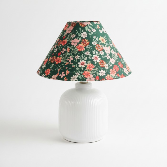 Tafellamp met groenblijvende bloemenprint HL2880