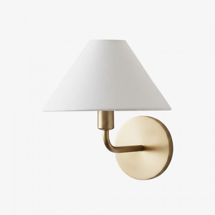Diora Wall Sconce Light - Modern Brass Fixture with Elegant Shade HL1506