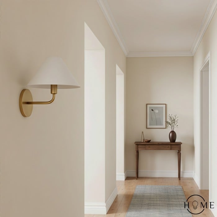 Diora Wall Sconce Light - Modern Brass Fixture with Elegant Shade HL1506
