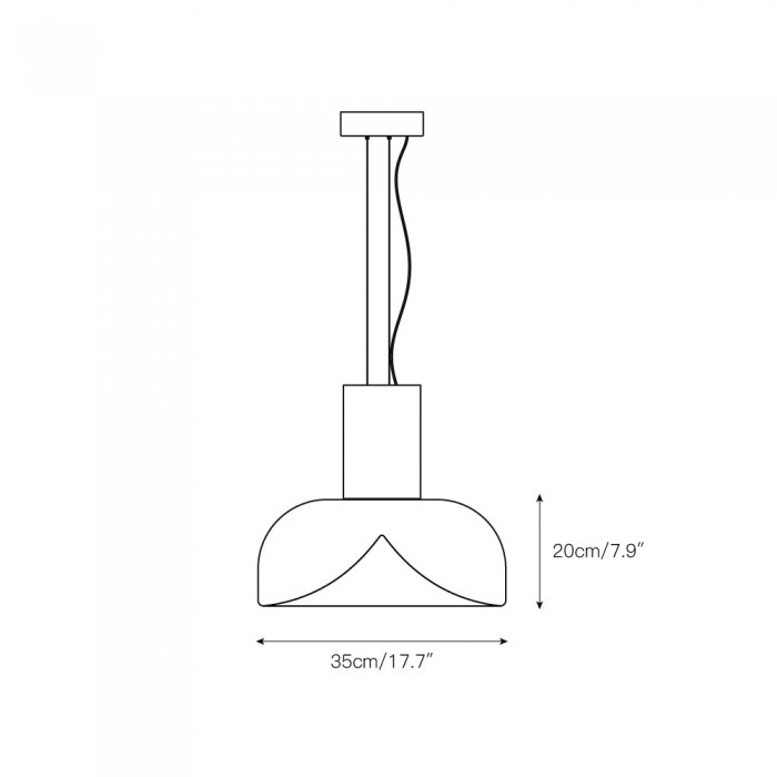 Suspension en verre Aella HL3007
