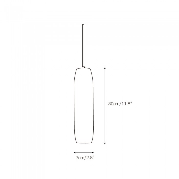 Lampa wisząca w kształcie fletu alabastrowego HL2989