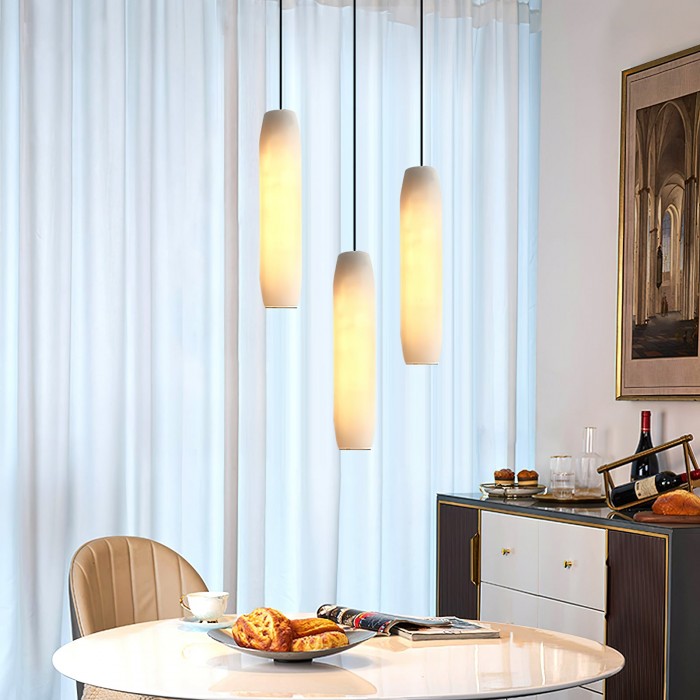 Lampa wisząca w kształcie fletu alabastrowego HL2989