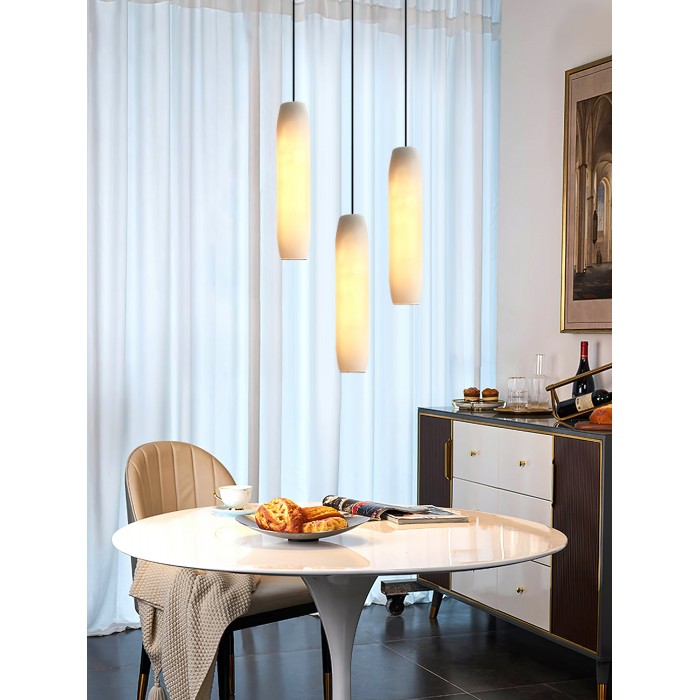 Lampa wisząca w kształcie fletu alabastrowego HL2989